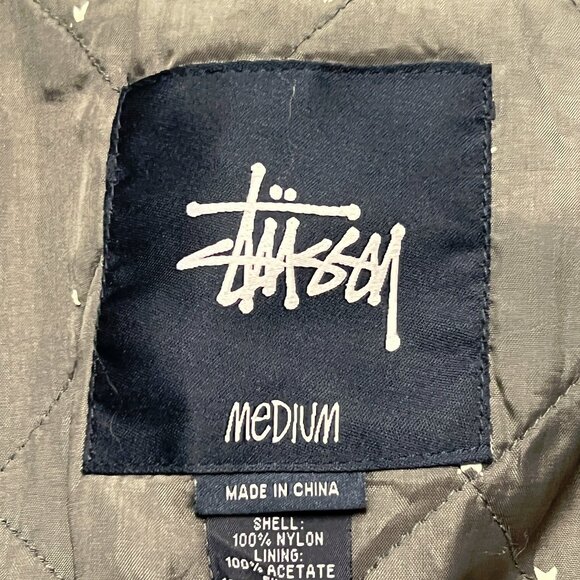 Stussy 80 Nylon Bomber Varsity Jacket Snap Size Medium Excellent Conditi - Picture 12 of 13